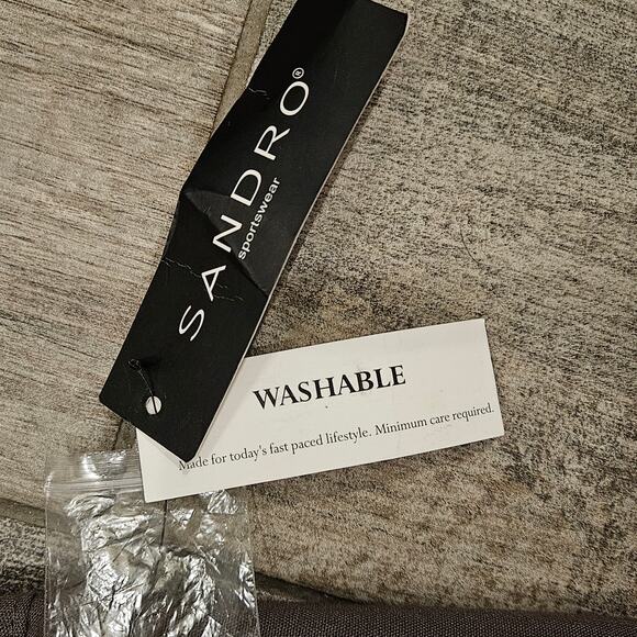 Sandro Pants Women Size 12 Straight Leg Lightweight Washable Trouser Heath Cliff - Picture 13 of 13